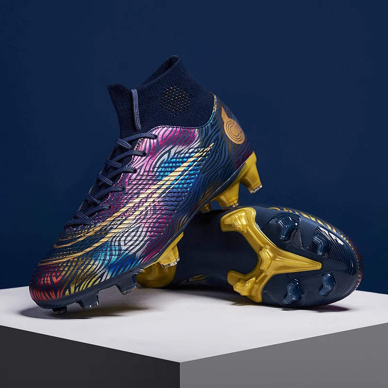 Quality Futsal Non-slip  Soccer Shoes Wholesale Messi Football Boots Sociaty Chuteira Campo Cleats Training Sneakers Women TF/AG