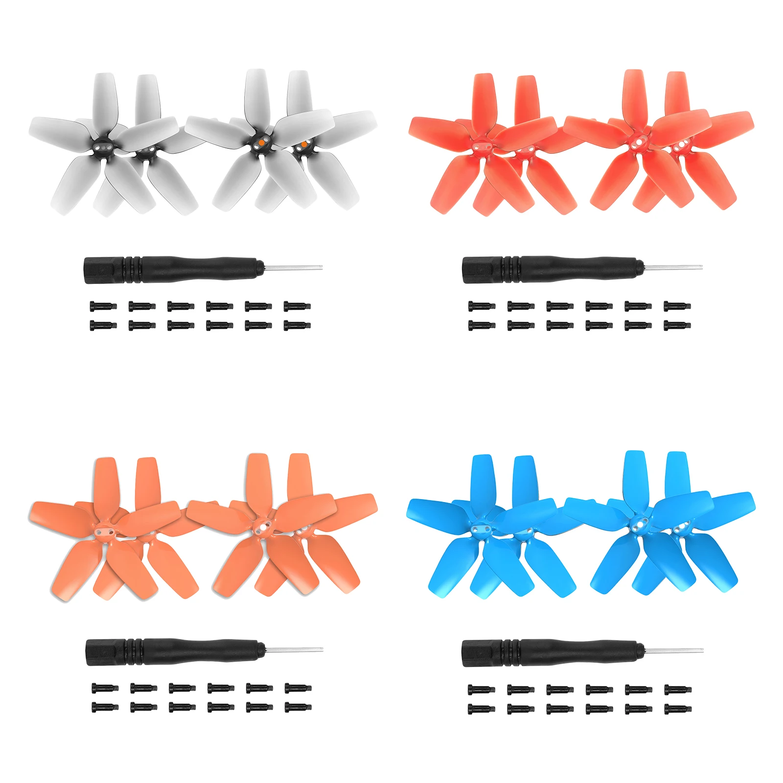 

2 Pairs Blade Propeller Low Noise Plastic Propeller Props Replacement Parts Drone Propeller Props Lightweight Kits for DJI Avata