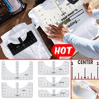4or5pcsset t shirt alignment ruler guiding t shirt design fashion rulers with size diy drawing template craft tool wholesale