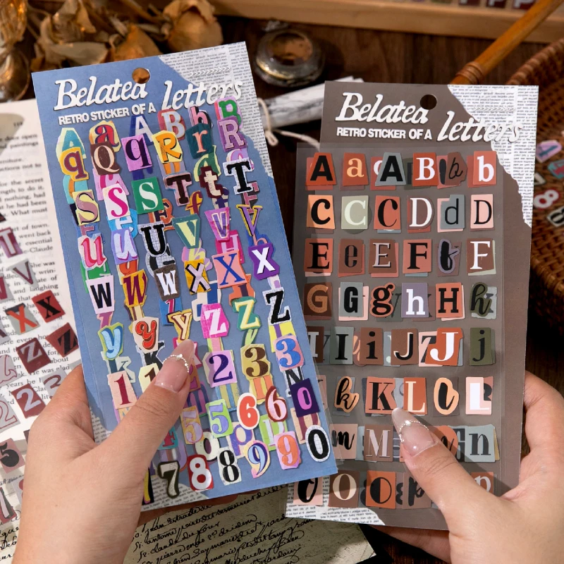 Journal GO 2pcs English Alphabet Number Symbol Sti