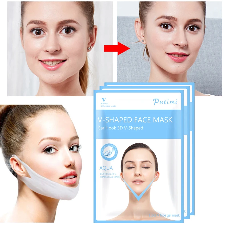 

5/10/20/30PCS Face Lift Slimming Mask Neck Mask Face Lift V Chin Up Patch Ear Tightening Skinny Masseter Double Chin Reducer