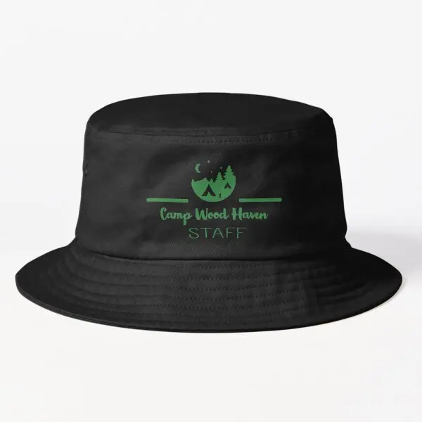 

Camp Wood Haven Staff Bucket Hat Bucket Hat Hip Hop Solid Color Fashion Summer Outdoor Women Casual Sun Spring Boys Mens Caps