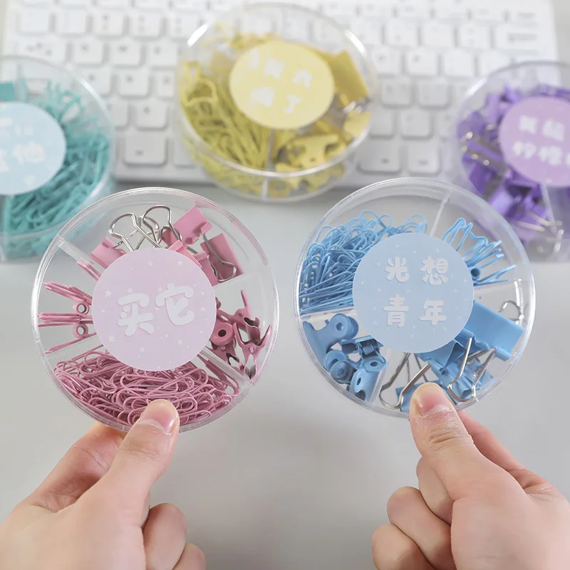 

Multifunctional Combination Set Paper Clip Metal Clip Dovetail Clip School Office Supply Gift Stationery