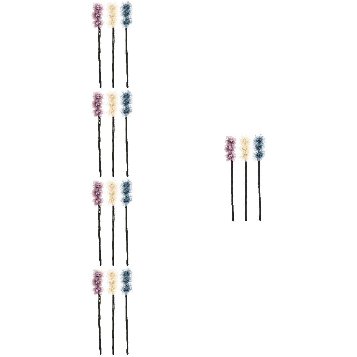 

15 pcs Flowers Hair Bun Maker Decorative DIY Hair Style Hair Curler Hair Accessories