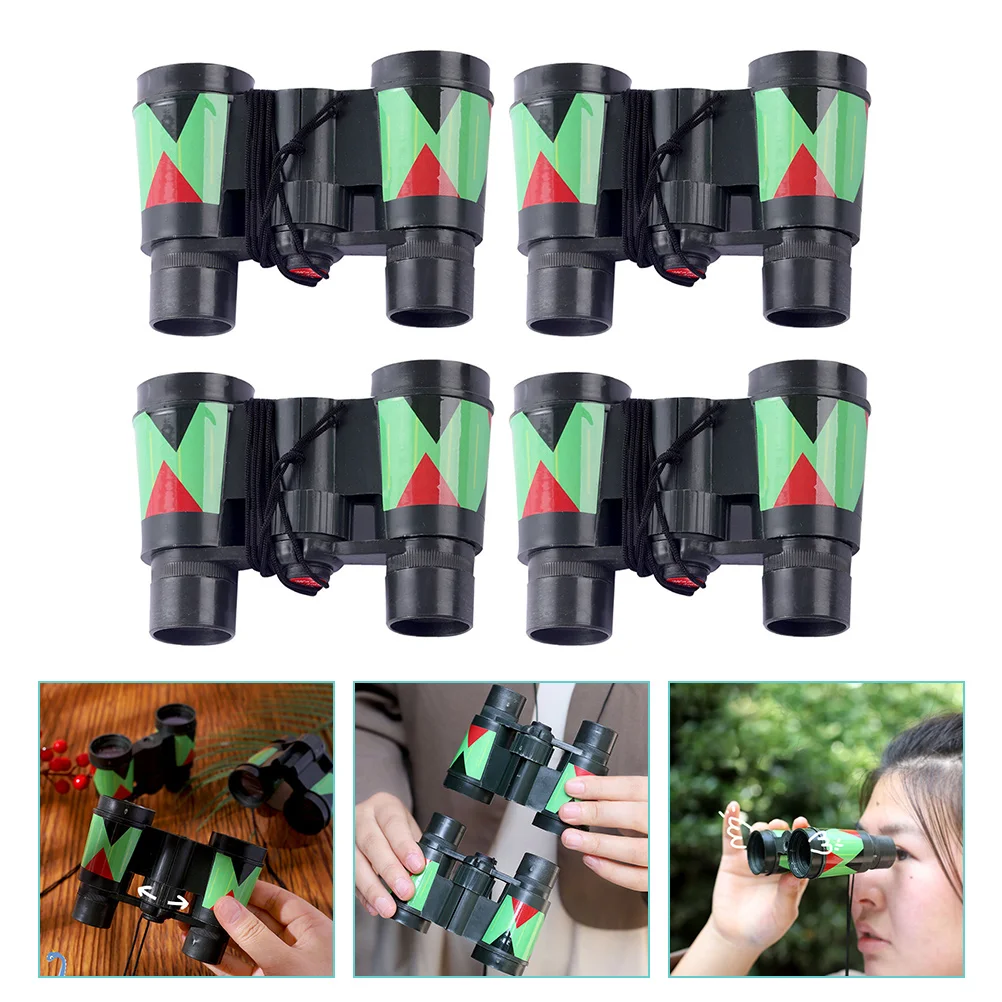 

4Pcs Wear-resistant Kids Binoculars Convenient Binoculars Portable Children Binoculars