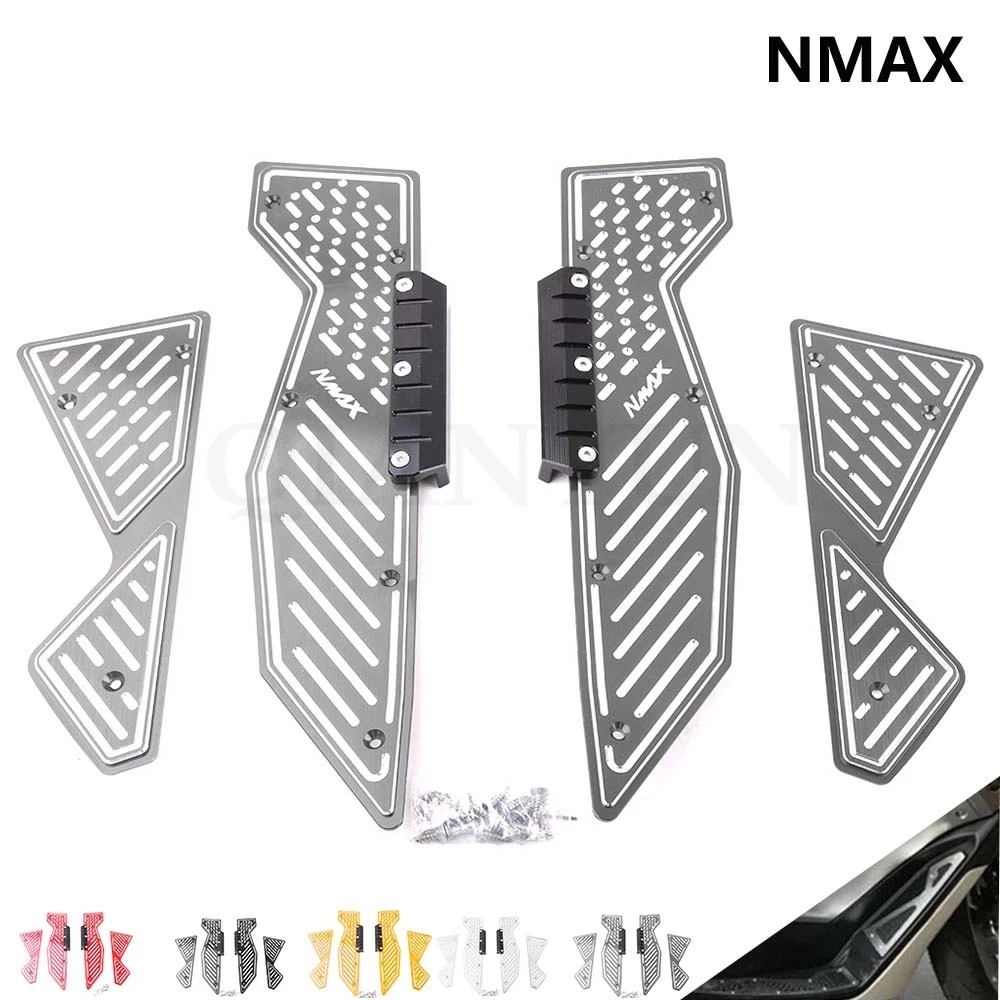 

For YAMAHA NMAX N-MAX 155 125 NMAX125 NMAX155 N-MAX155 15-17 Footrest Pedal Scooter Front & Rear Footboard Steps Foot Plate