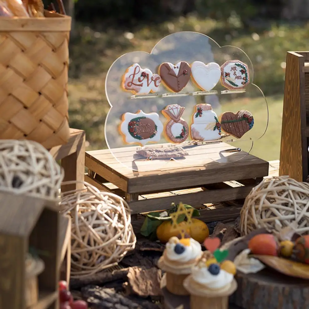 

Display Rack Acrylic Clear Cloud Cupcake Donuts Holder Wedding Dessert Biscuits