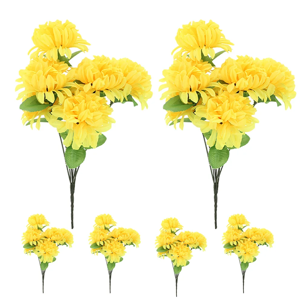 6 связок искусственный букет декор цветочное украшение для могила кладбища