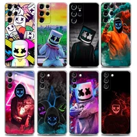 clear phone case for samsung s22 s21 s20 s10e s10 s9 plus lite ultra fe 4g 5g soft silicone case cover doodle boys marshmello