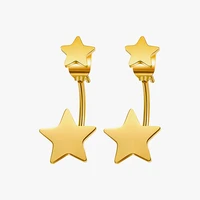 enfashion jewelry double star earrings black stud earring rose gold color earings stainless steel earrings for women wholesale