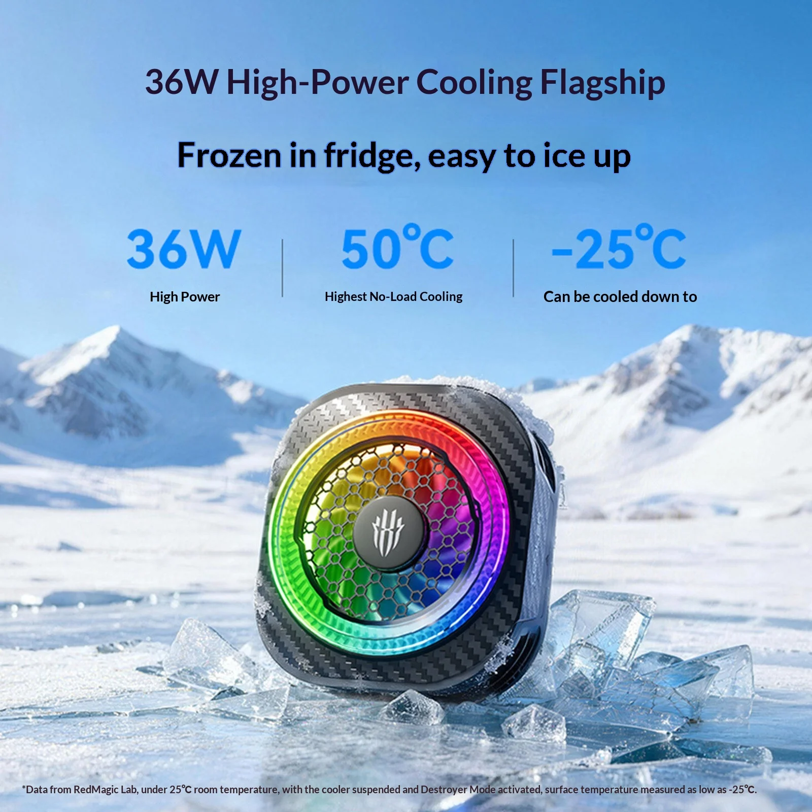 Фото Магнитный кулер Redmagic 8 Pro с RGB-подсветкой для телефонов, игровых смартфонов Black Shark и Flydigi, для стриминга №2