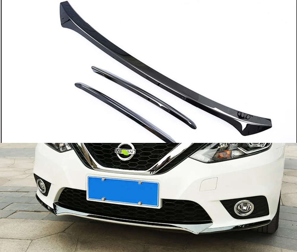 Фото Передний бампер для Nissan Sentra 2016-2019, Нижняя крышка противотумансветильник, наклейка, отделочная полоса, автостайлинг, автозапчасти №2