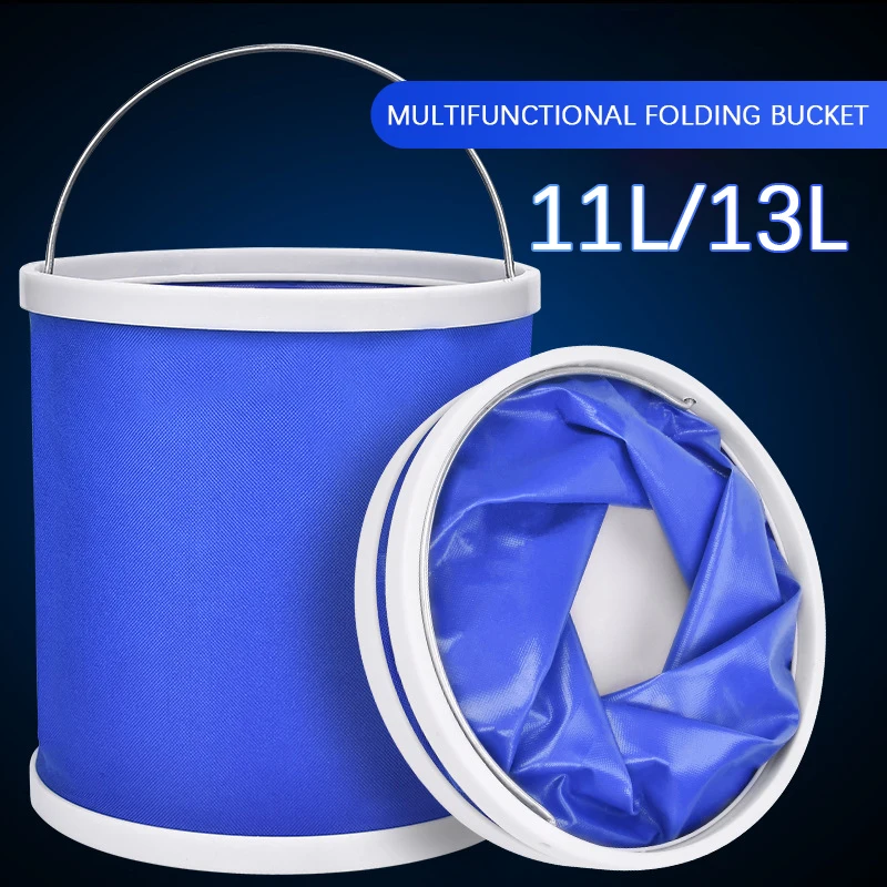 

11/13L Waterproof Folding Bucket Is Convenient Environmentally Wear Resistant Bucket Car Portable Water Container Storage Bag