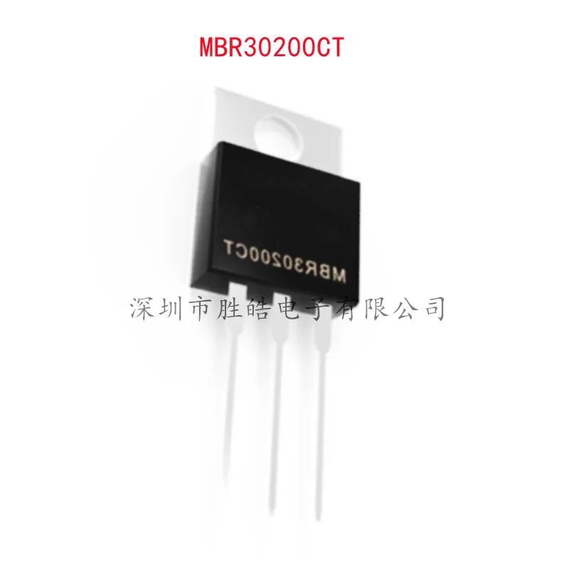 

(10PCS) NEW MBR30200CT MBR30200 B30200G 30A200V Schottky Rectifier Diode Straight TO-220 Integrated Circuit