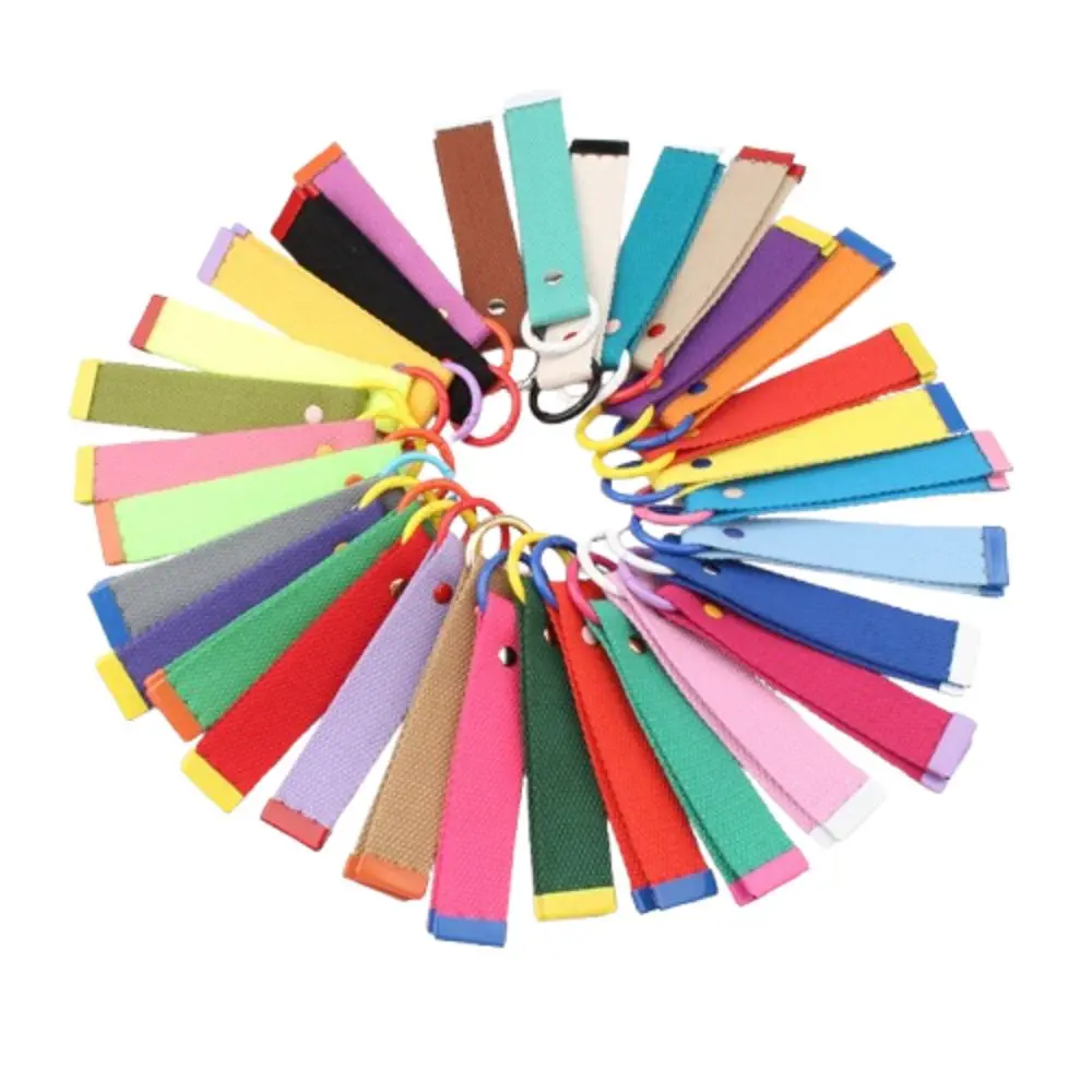 2 шт. держатель для ключей красочная лента веревка брелок простой прочный ремешок