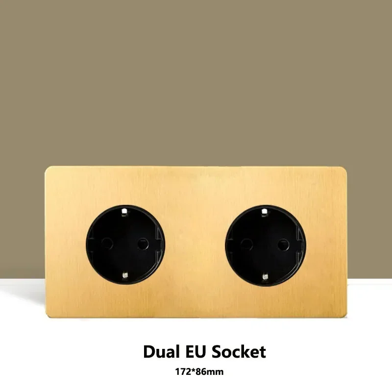 

Настенный тумблер, золотая панель из нержавеющей стали, диммер для украшения дома