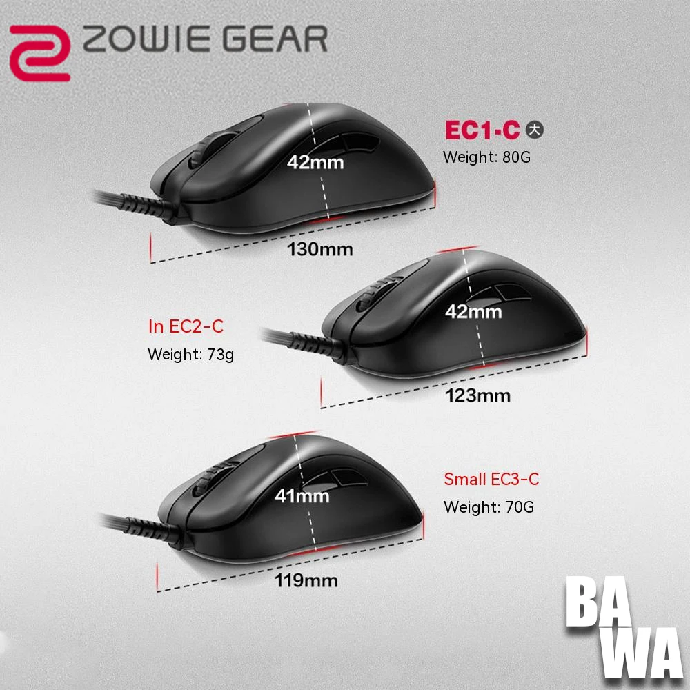 

Zowie Gear Ec-C Wired Mouse Ec1-C Ec2-C Ec3-C Ergonomics E-Sporrt Gamer Mice Ec-C Mechanical Accessories For Pc Desktop Man Gift