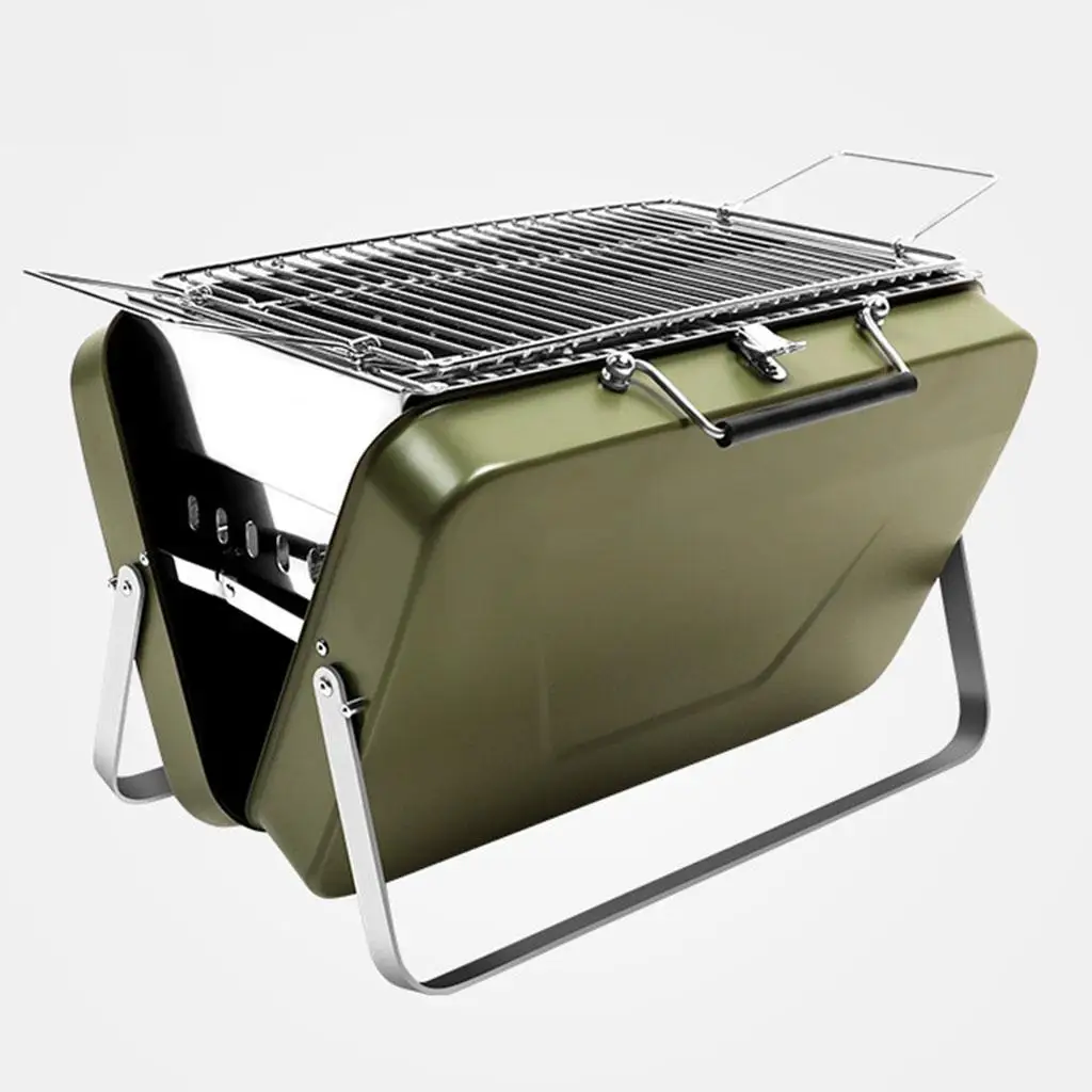 

Portable Outdoor BBQ Grill Folding Small Stainless Steel BBQ Stove Household Grill Skewer Carbon BBQ Grill Barbecue Accessories