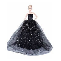 16 bjd doll clothes black star sequin wedding dress for barbie clothes for barbie outfits clothing gown 11 5 dolls accessories