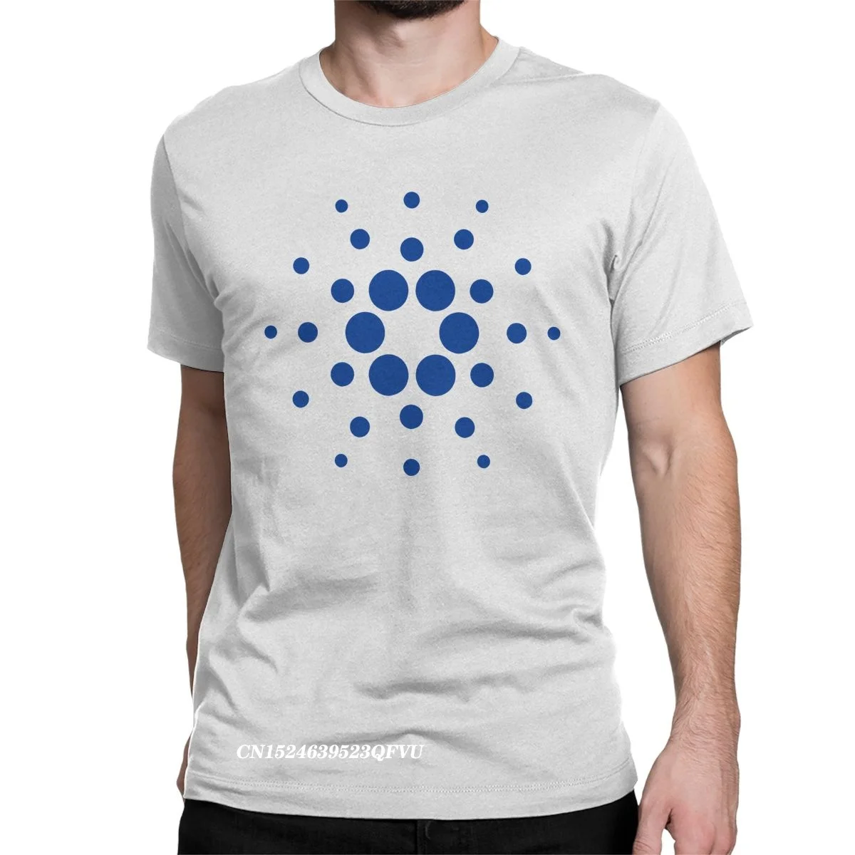 Cardano Ada Crypto Bitcoin Tops T Shirts Mens Pure Cotton Humor T-Shirts Crewneck Tee Shirt Harajuku Clothing