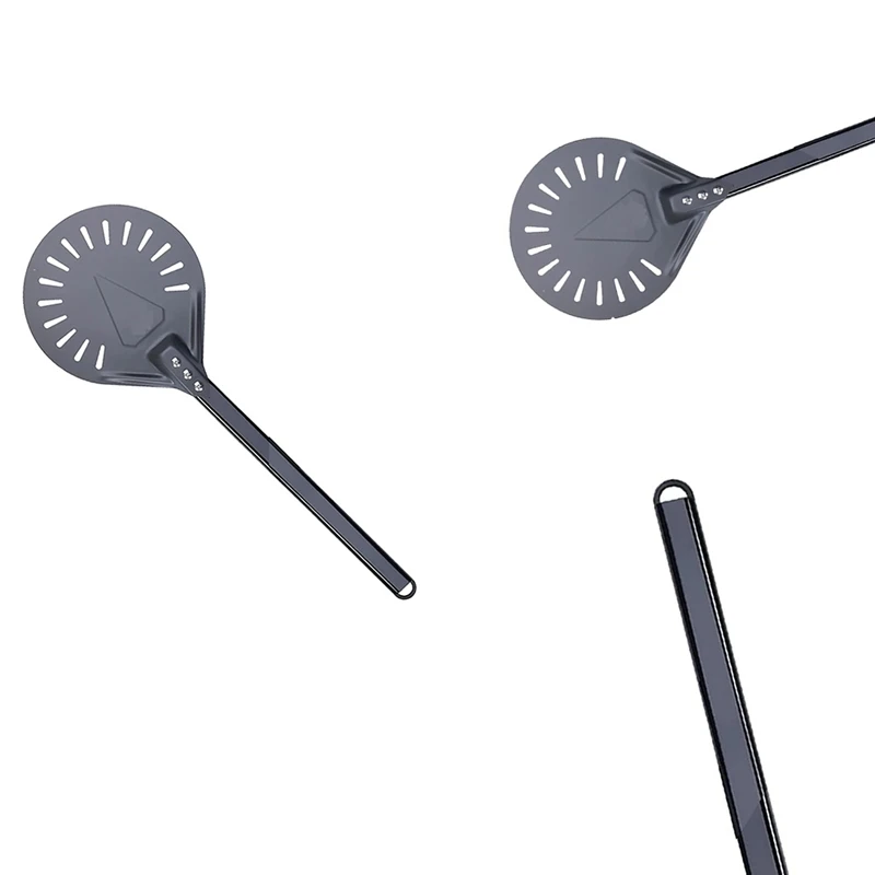 

Pizza Turning,Pizza Peel Paddle,Short Round Pizza Tool,Non Slip Wooden Handle Pizza Shovel Aluminum