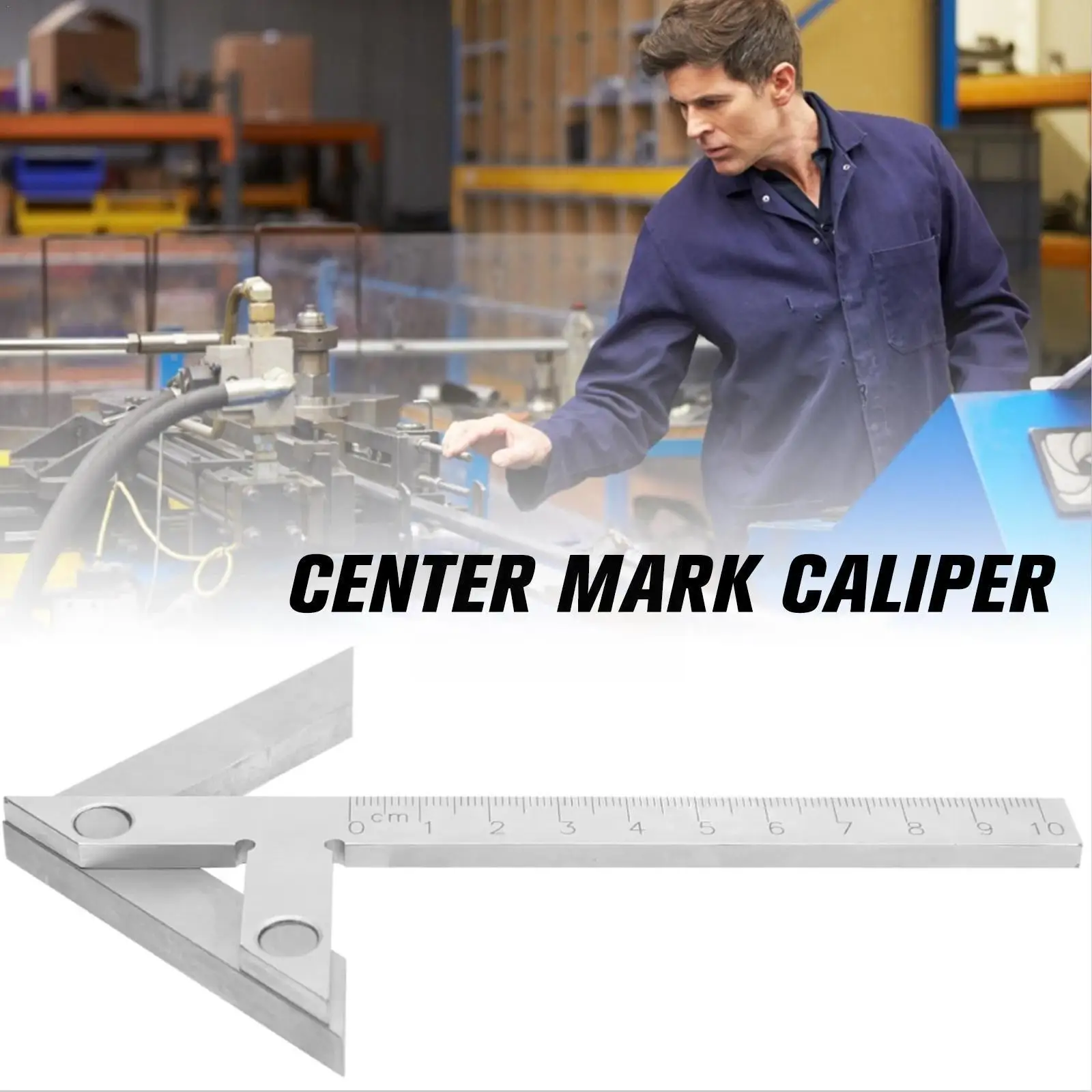 

1pc 100*70mm Center Marking Gauge Center Vernier Caliper Gauge Measurement Center Center Marking Finding Finding Gauge Tool E5O0