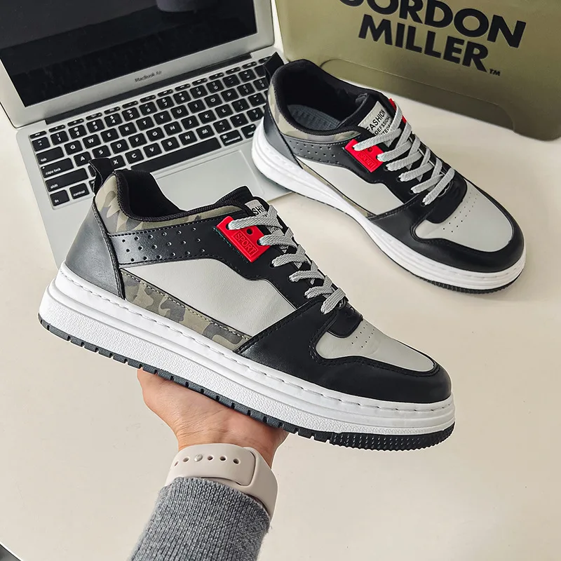 Кроссовки мужские на плоской подошве дышащие Вулканизированная подошва