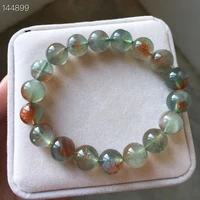 natural green gold sunstone strawberry quartz beryl bracelet 11mm arusha clear round beads women bangle aaaaaa