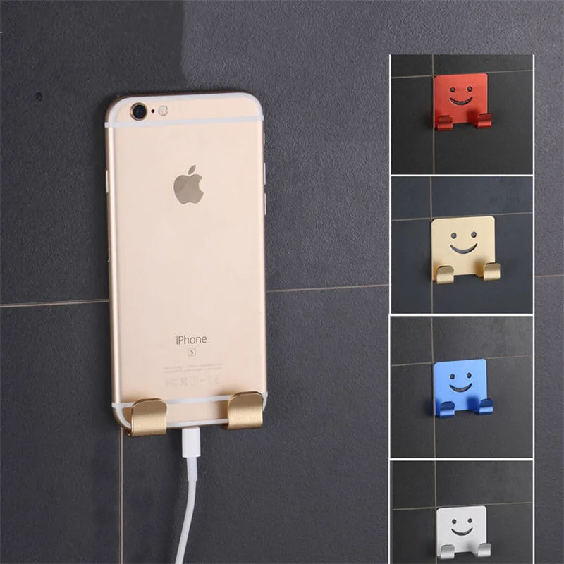 

Phone Charging Fixture Smile Space Aluminum Strong Hook Mobile Phone Bracket Multifunction For Smiley Velcro Drop Shopping K225