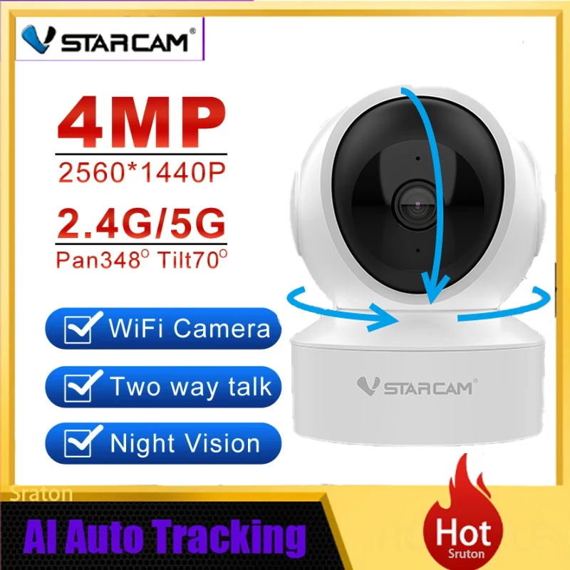 

Беспроводная IP-камера Vstarcam, HD, 4 МП, Wi-Fi, 2,4 ГГц
