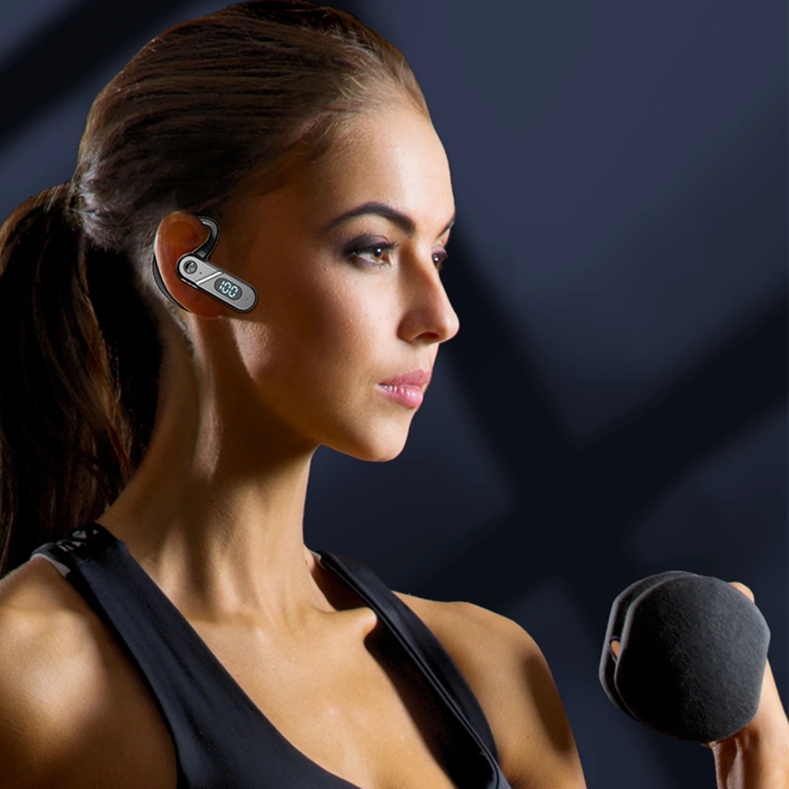 Беспроводные наушники с Bluetooth деловая гарнитура спортивные для вождения