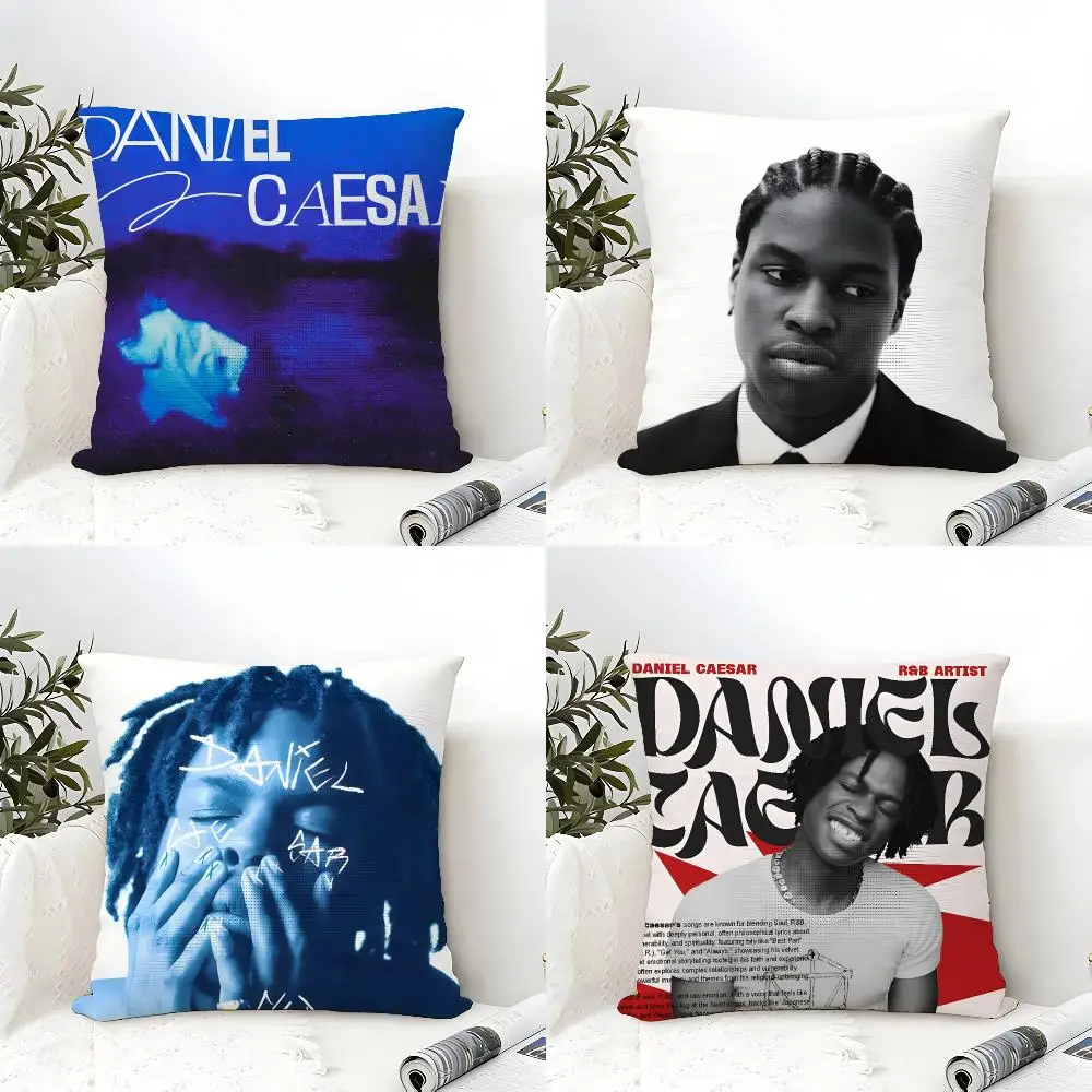 Фото Наволочка для подушки Singer D-Daniel Caesar из органического льна, квадратная, прочная, гипоаллергенная и бережная к коже. №1