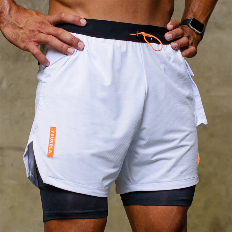 2022 camouflage Running Shorts Men 2 in 1 Sports Jogging Fitness tatting Quick Dry Gym Training Sport Workout Short Pants |