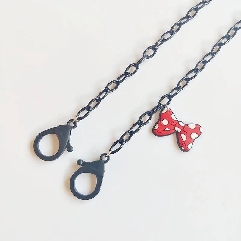 Креативный мультяшный бант акриловая цепочка для детей очки маски с подвесной