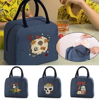 cooler bags portable zipper thermal lunch bag for women portable fridge bag japan print lunch box food bags for kids bento pouch