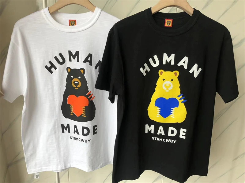 

2023SS Human Made T-shirt Men Women Top Version T Shirts Cotton Tops Tee Hip Hop Clothing