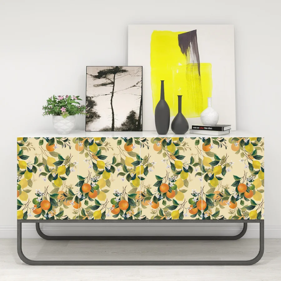 

Self Adhesive Lemon Tree Wallpaper Removable Paper For Living room Bedroom Decorations Wall Mural Peel and Stick Wallpaper