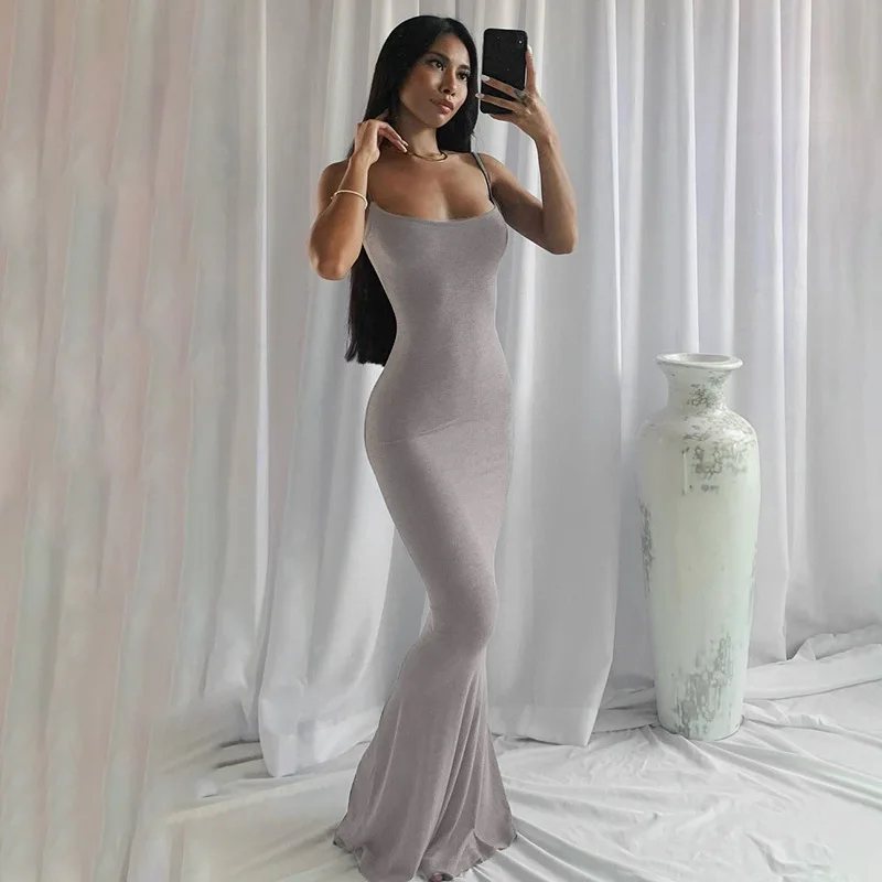 

bodycon sexy maxi dress women clothing strap open back high waist long dress party vestidos homewear Boho sleeveless