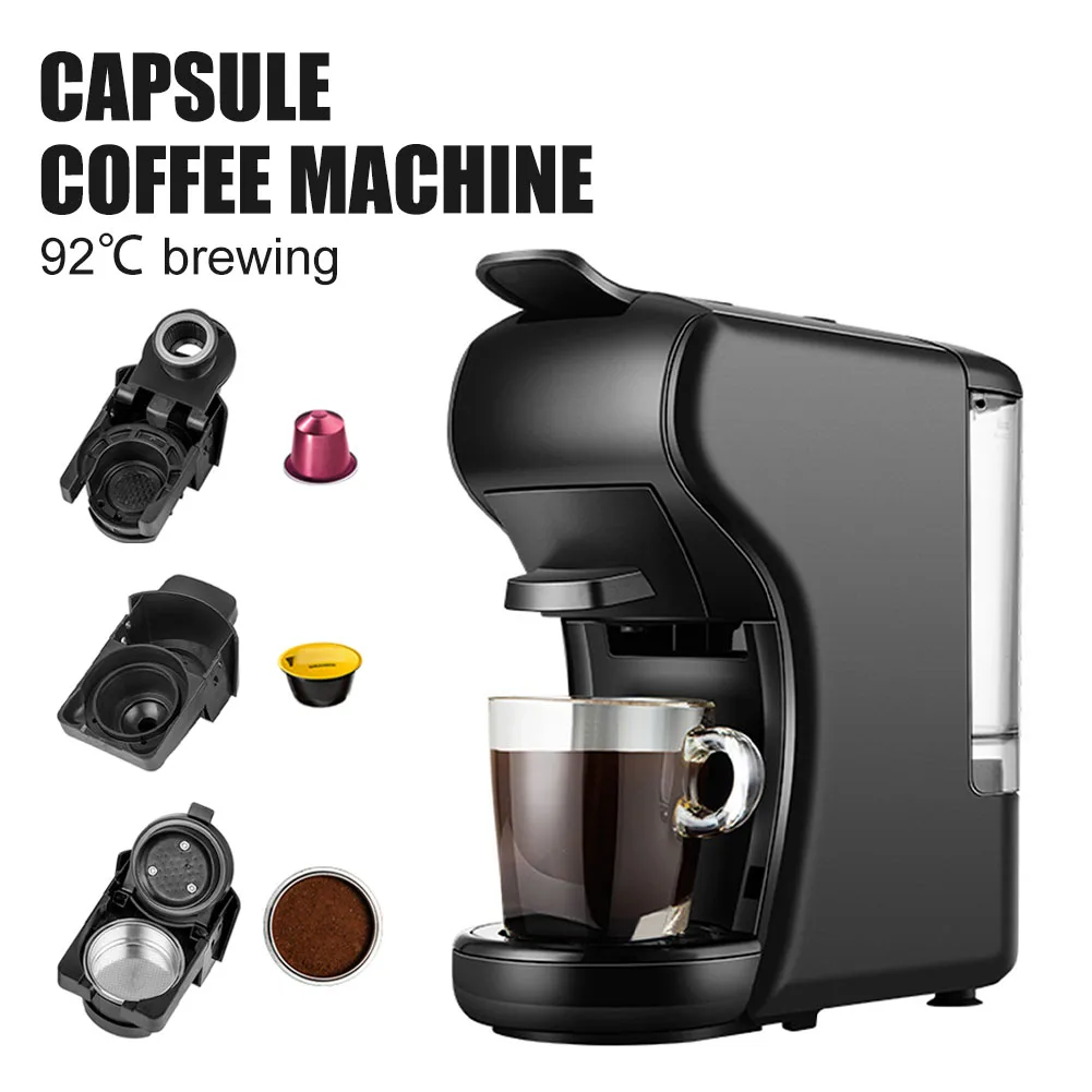 Купи EU/UK Capsule Coffee Machine Espresso Coffee Maker 19Bar 92°C Machine 3 Adapters For Nespresso Dolce Gusto Ground Coffee Brewer за 7,741 рублей в магазине AliExpress