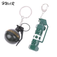creative game keychain bomb weapon model pendant keychain debris toy bucket car key chain bag accessories gift