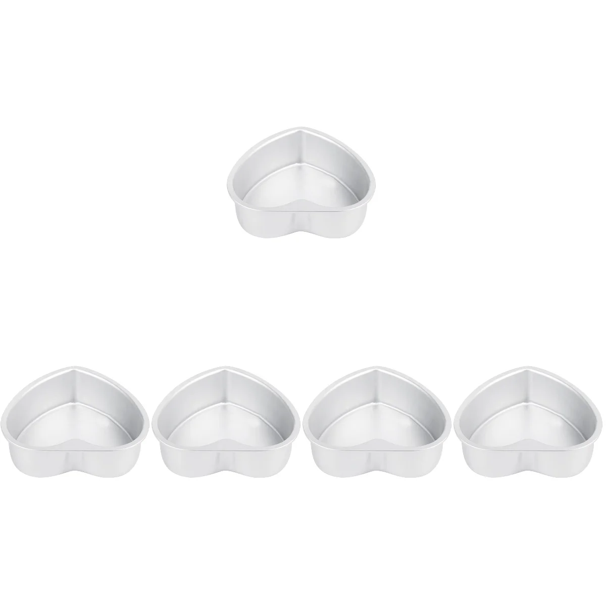 

5pcs Alloy Heart Cake Making Mold Ring Cookie Mold Heart Mold Cake Biscuit Mousse Mold