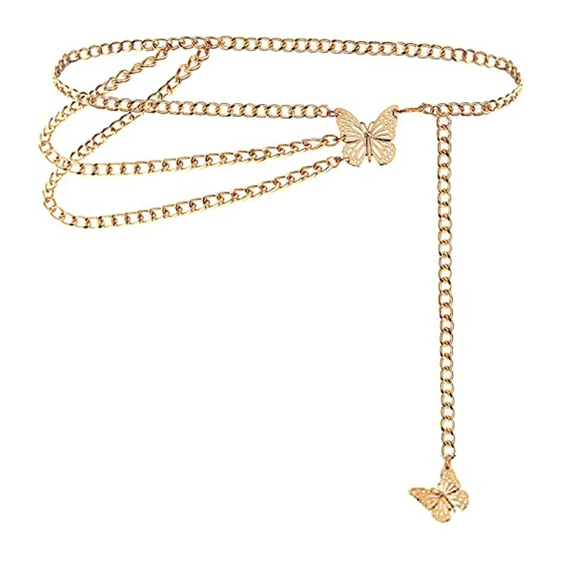 

Butterfly Waist Chain Body Chain Golden Chain Woman Belts for Dress Belt for Woman Gold Chain Belt