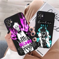 blue lock anime phone case for iphone 12 11 13 7 8 6 s plus x xs xr pro max mini shell
