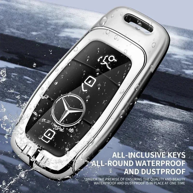 Фото Чехол-накладка из цинкового сплава для ключей автомобиля Mercedes-Benz 2022 C-класса и S-класса (W206, W223, S350, C260, C300, S400, S450, S500) №4