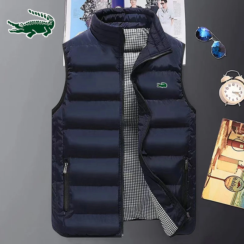 

2023 CARTELO embroidered new high-quality men's casual sports cotton vest coat thickened warm, windproof and rainproof vest coat