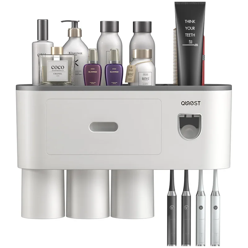 Двойной Автоматический Держатель Для Зубных Щеток И Дозатор Зубной Пасты