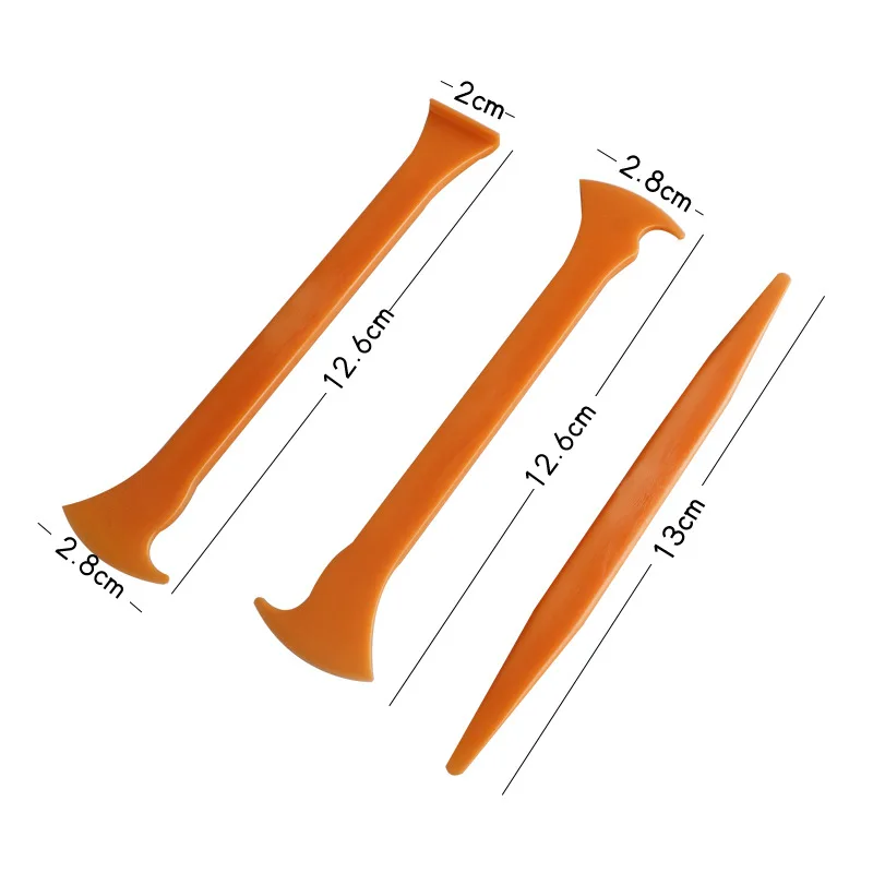 3 шт., виниловый инструмент для автомобильной пленки, микропалка, ракель, набор для тонировки окон, угловой скребок, кривые слоты, инструменты для зазоров, резак для пленки