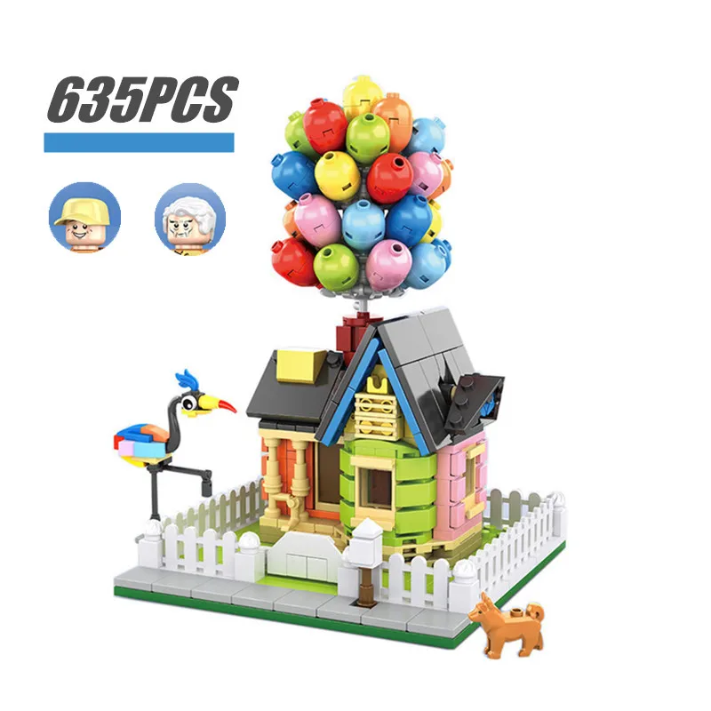 Pixar UP Movie Balloon House Carl Russell Anti Gravity Dynamics Balance Friends Building Blocks Bricks Toy Gift Kid Set