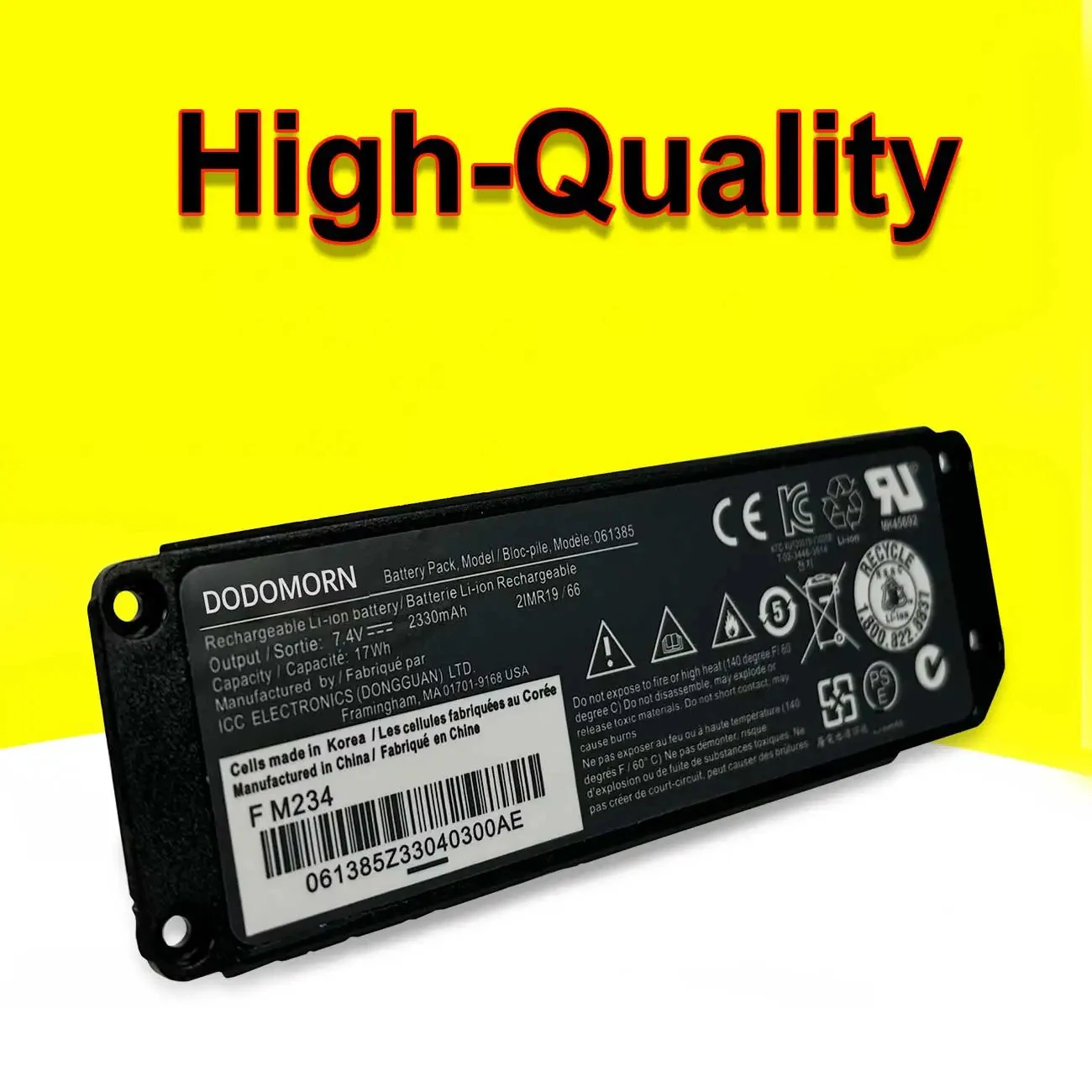 061384 061386 061385 Аккумулятор для Bluetooth-динамика BOSE SoundLink Mini 1 2330 мАч 2IMR19/66 7 4 В 17 Втч в