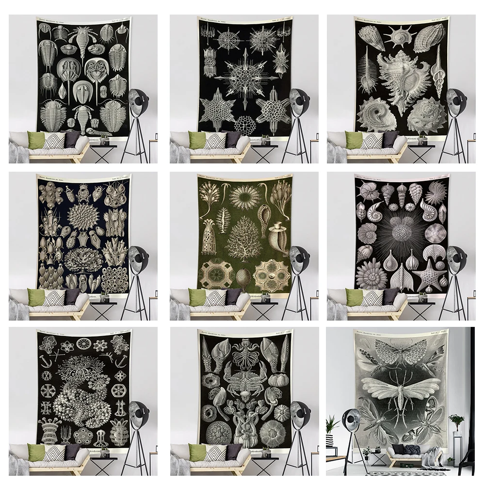 

Starfish Shell Tarot Tapestry Wall Hanging Psychedelic IdentificationWitchcraft Hippie Tapiz Art Home Decor